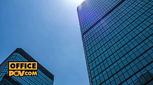 Pov: Horny Redhead Office Assistant Joseline Kelly Gives Footjob and Handjob in Glasses