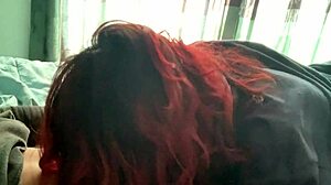 she doesn't realize i'm recording her devouring my big cock in this interracial teen scene