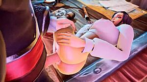 Tails Of Azeroth: Joyous Reunion With Big Tits In Hardcore Anime Threesome