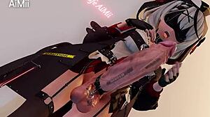 Hey, wanna see this naughty futa girl in wild 3D action?