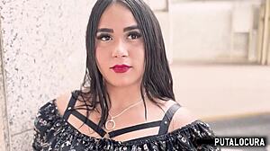 Putalocura catches and fucks sensual Venezuelan Brithany in bedroom.