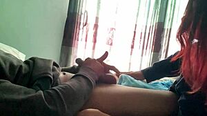 she doesn't realize i'm recording her devouring my big cock in this interracial teen scene