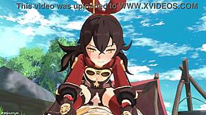 Outride Her with Genshin Impact Amber and Aether in Wild Animation