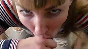 Homemade amateur BLOWJOB for beloved man!