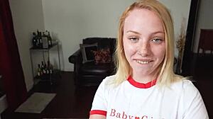 Dixie Lynn surprises step dad with amazing blowjob. It's sloppy and deep.