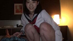 Schoolgirls Flash Panties Intense Handjob Part 2