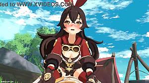 Outride Her with Genshin Impact Amber and Aether in Wild Animation