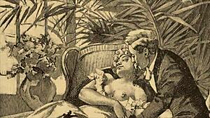 Vintage erotic drawings with sensual retro charm