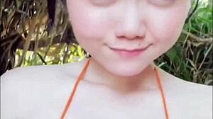 japanese sexy dance with big boobs at pool