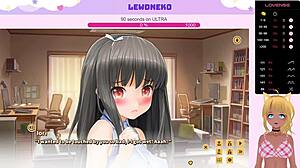 Cute vtuber plays dating game with moaning sounds