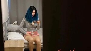 Step-sister finds me in the closet and we fuck in various positions.