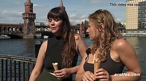 blake and lindsey lick ice cream then dive into each other's wet pussies