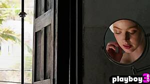 Sexy Redhead Milf Erna Ohara Exposes Hairy Pussy After Striptease