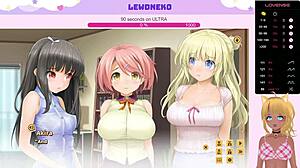 Cute vtuber plays dating game with moaning sounds