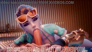 Widow Deepthroats Cock on the Sunny Beach