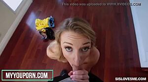 Step sister and brother are having fun together