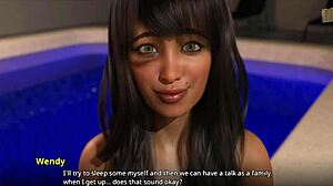 Wvm 144 relaxes by the pool with cedey in a casual setting