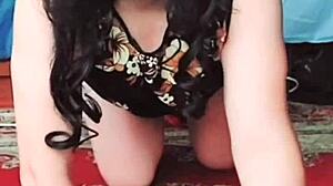 4K Shemale Sissy Crossdresser Rides White Gay Twink's Big Ass