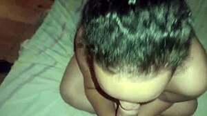 Novinha sucking and begging for hot cum in pussy