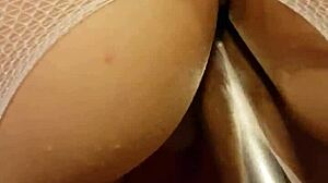 girlfriend and mature woman explore toys and dildo in amateur session