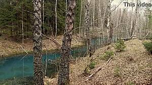 Damn, quick public anal sex on the lake with petite brunette!