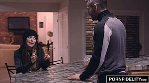 pornfidelity redhead penny pax stays warm with titty fuck and cumshot