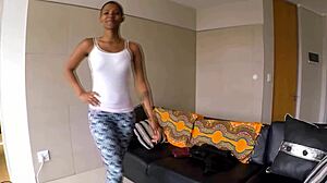 African Casting - Dark Chocolate Amateur Pussy Drilled Hard in Hot Lingerie