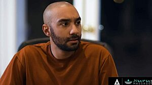 hey, this gorgeous ebony masseuse in the garage wants her oiled pussy smashed during nuru massage by her new customer