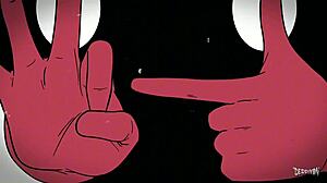 a cartoon character embarks on a silly adventure with nonsense words.