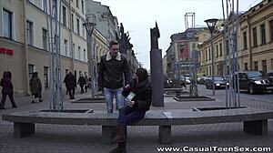 CASUAL TEEN 18+ SEX - CUMSHOT ON NESTI NERDY TEEN 18+ PORN GLASSES