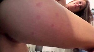 we fucked hard in that dressing room, bent over doggystyle with big tits bouncing