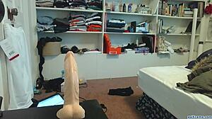 Curvy Pawg Teen Rides Big Dildo Hard On Webcam