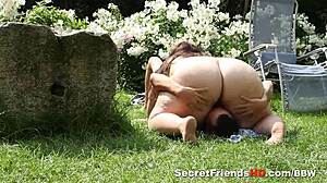 Horny BBW Enjoys Big Cock In Outdoors?
