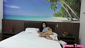 Hey, check out Shemale Mariana Lins in wild bareback with Maira Dimov!