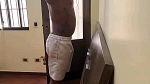 Well-Endowed Guy Gets Sucked and Anal in Garage Service