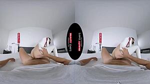 experience realitylovers vr with latex android in doggystyle and cowgirl riding