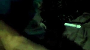 Ebony brunette's pussy gets filled with cum