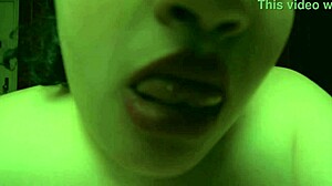 pov - bbw lightskin dominican blowjobs her neighbor, young 18+ with small tits and belly