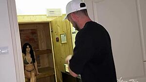 A woman with no body hair has a secret affair with a maintenance man while her husband is away
