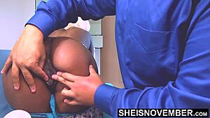 Nerdy Ebony Slut Ripped And Ass Wiggled