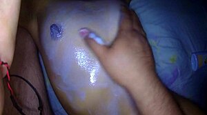 I give an erotic massage to my step-sister and play with her pussy, she's so sexy!