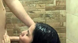 young girl passionately fucks her roommate in the dorm bathroom