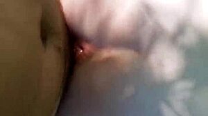 doggystyle outdoor fuck with blonde and cumshot