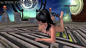 i'm the animated teen girl fingering my pussy and ass