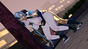 Arlecchino from Genshin Impact in Doggystyle Action with Motion Damage Voice Effects