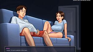 Sexy Roommate Gives Hot Blowjob and Footjob in Summertime Saga