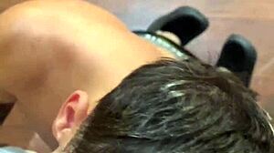 Well-Endowed Guy Gets Sucked and Anal in Garage Service