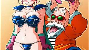 Chi Chi Gives Roshi Intense Handjob in Kame Paradise 2