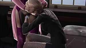 Stocking Lesbian Animation