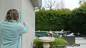 Fucking Girlfriend's Big Tits Outside In Bikini, Titty Fuck With Friend Watching